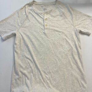 American Eagle Outfitters Light Gray Henley Shirt